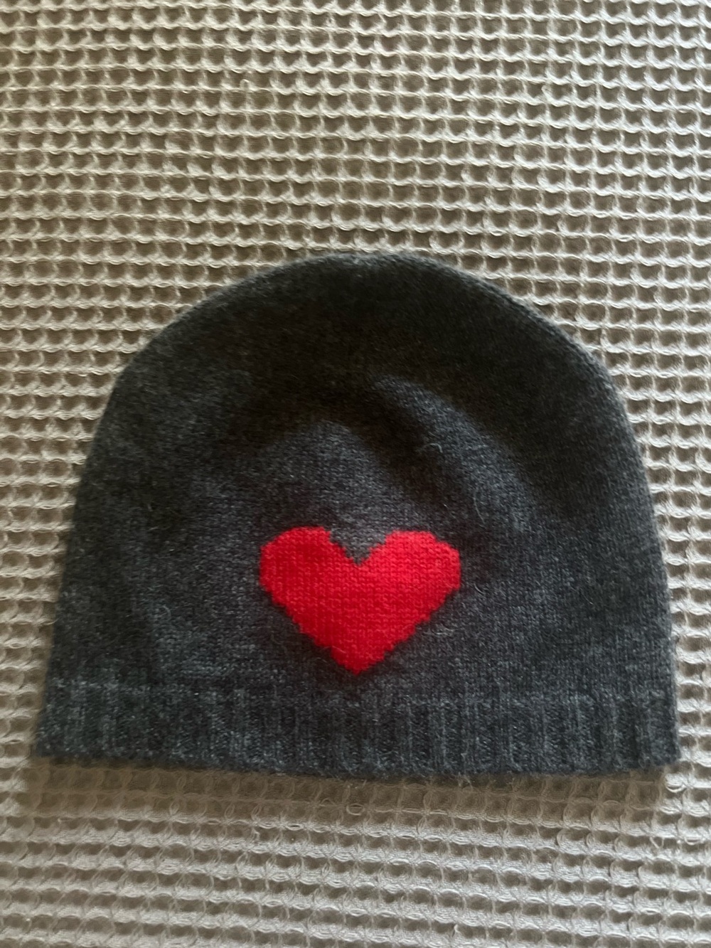 Cashmere Project Red Heart beanie hat